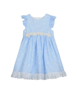 macy's blue and white dress