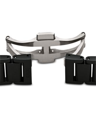 Unisex Swiss Automatic True Diamond (1/8 ct. t.w.) Black Ceramic Bracelet Watch 40mm