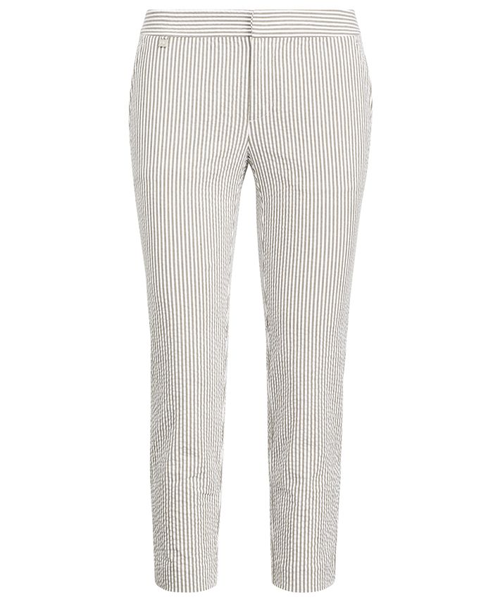 Lauren Ralph Lauren Seersucker Skinny Pants - Macy's