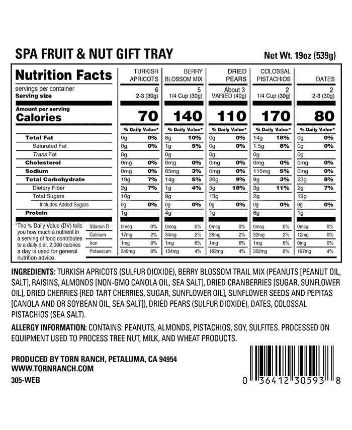 Torn Ranch - Spa Fruit & Nut Gift Tray