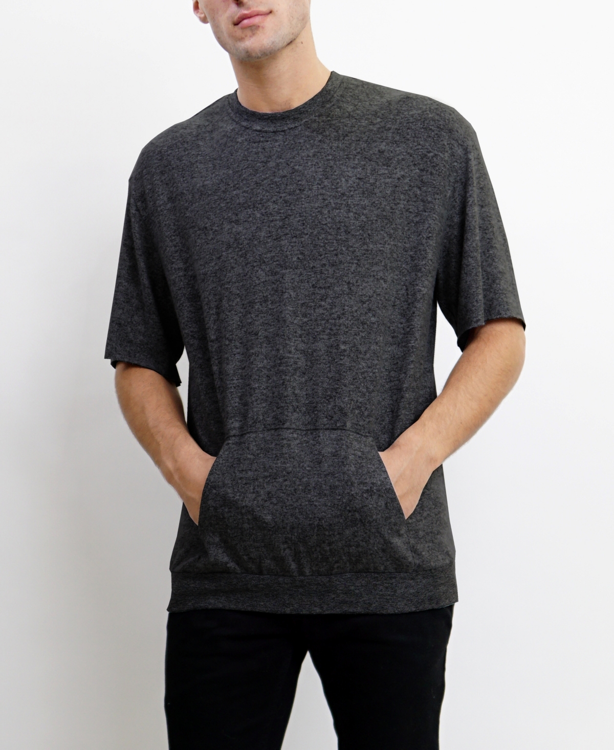 Men's Ultra Soft Lightweight Short-Sleeve Pocket T-Shirt - Charcoal
