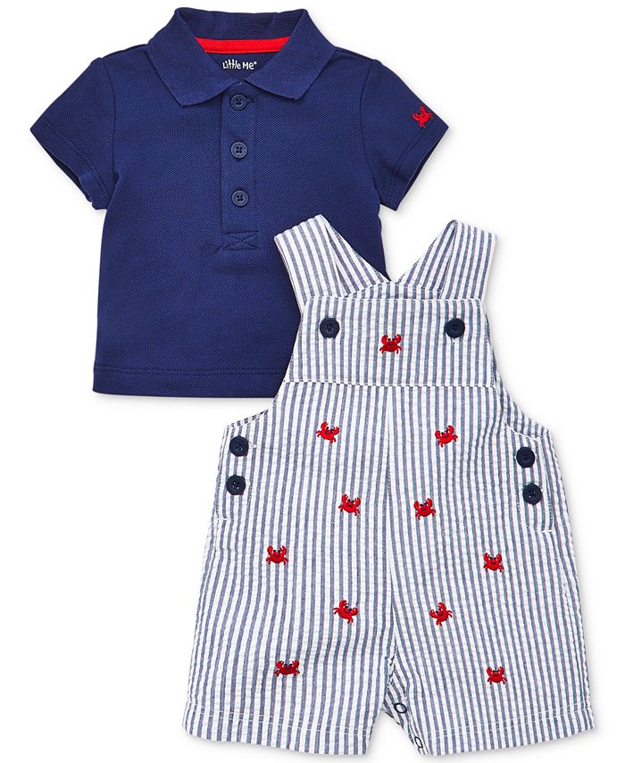 Luli and Me Boys Gray Shortall with Shirt main image 0