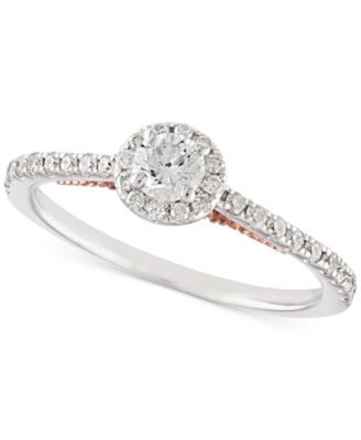 macy's engagement rings rose gold