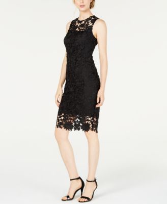 calvin klein black lace dress
