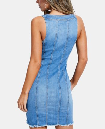 Sara denim bodycon dress new arrivals