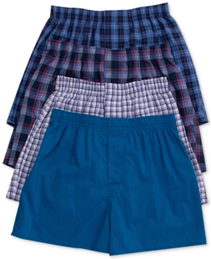 Hanes Men's 4-Pk Platinum Stretch Woven Boxers