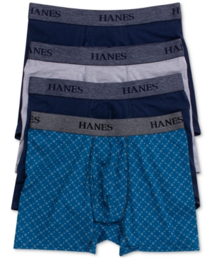 Hanes Men's 4-Pk Platinum Stretch Trunks