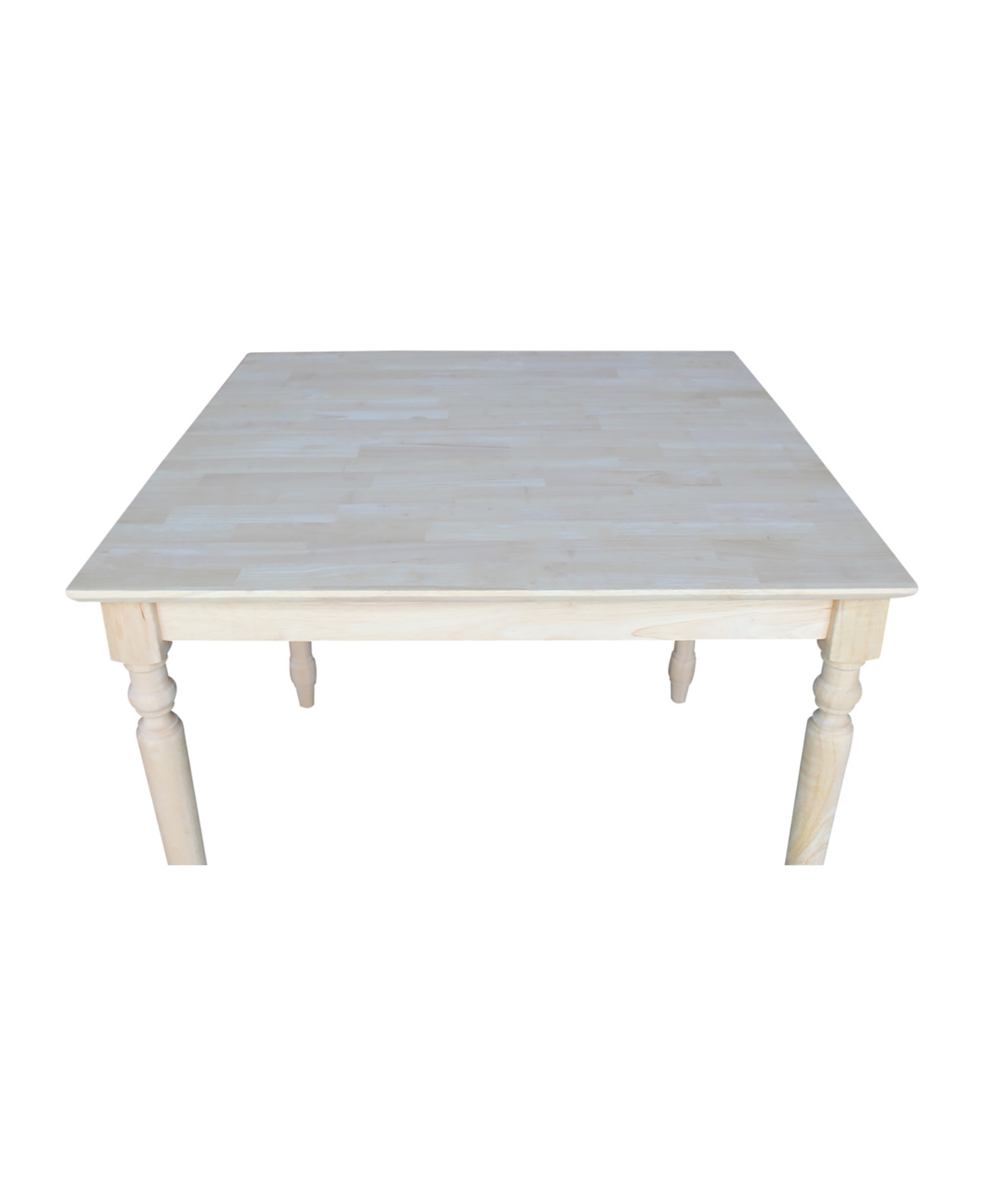 International Concepts Solid Wood Top Table - Turned Legs