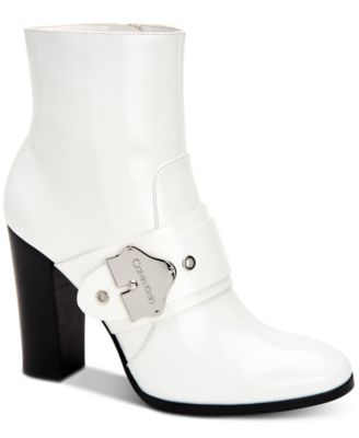 calvin klein white booties