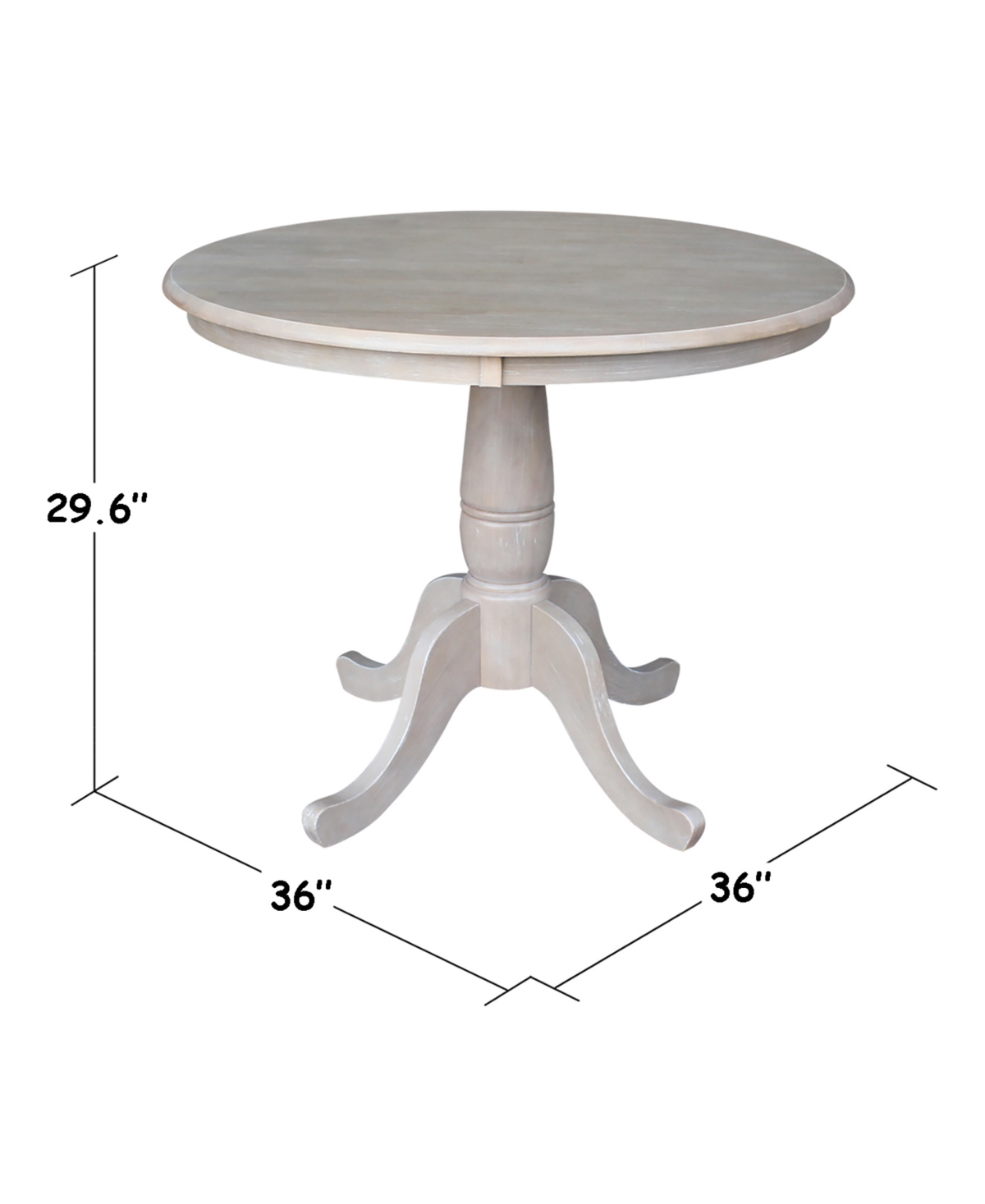 International Concepts 36" Round Top Pedestal Table