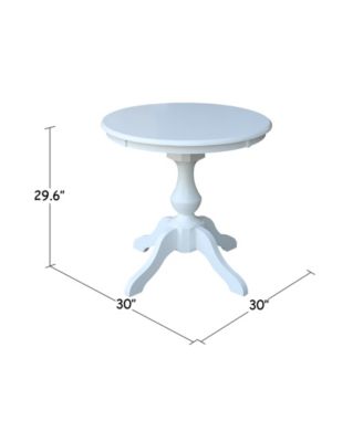 International Concepts 30" Round Top Pedestal Table- 28.9"H