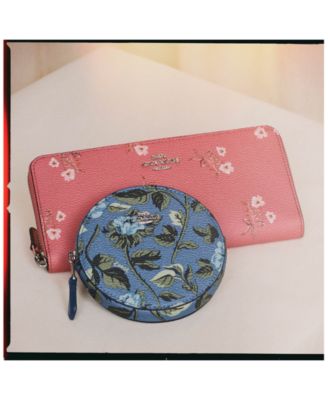 COACH Floral Print Accordion Zip Wallet - Macy's