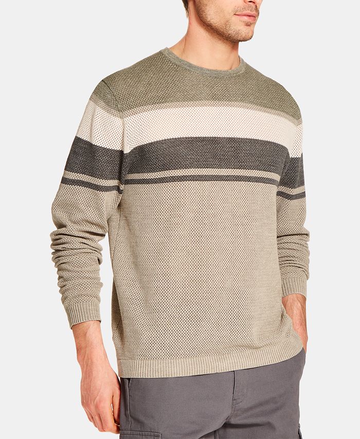 Weatherproof Vintage Men's Striped Stonewashed Sweater - Macy's