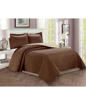 Luxury Majestic 3-Pc. Quilted Coverlet Set, Full/Queen