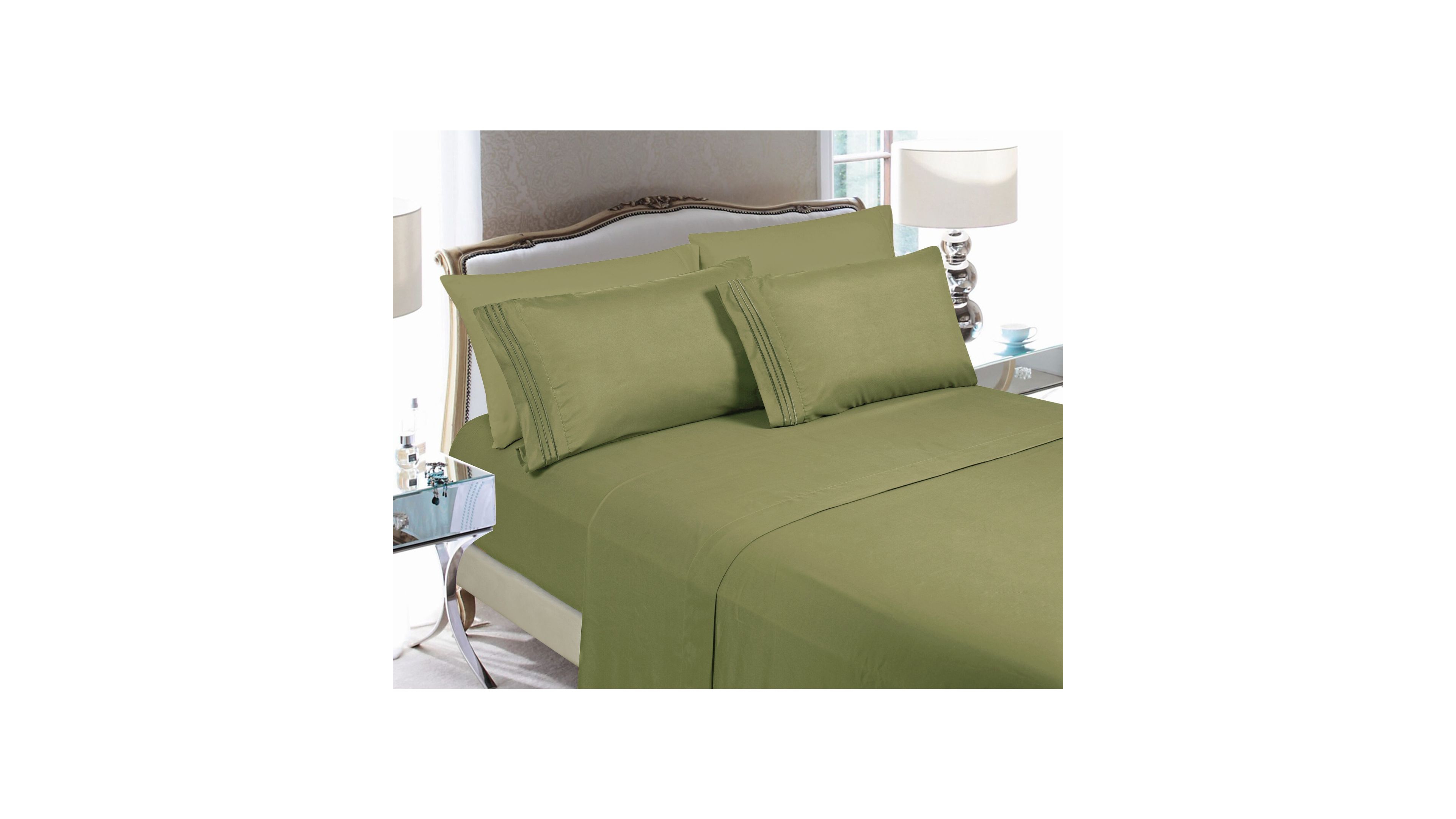 Elegant Comfort Luxury Soft Solid 6-Pc. Sheet Set, Queen