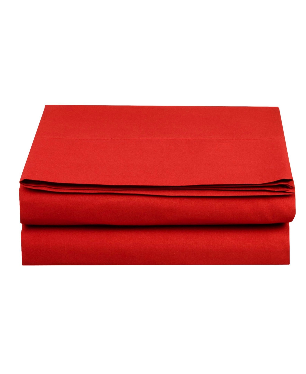 Elegant Comfort Silky Soft Flat Sheet, California King In Red