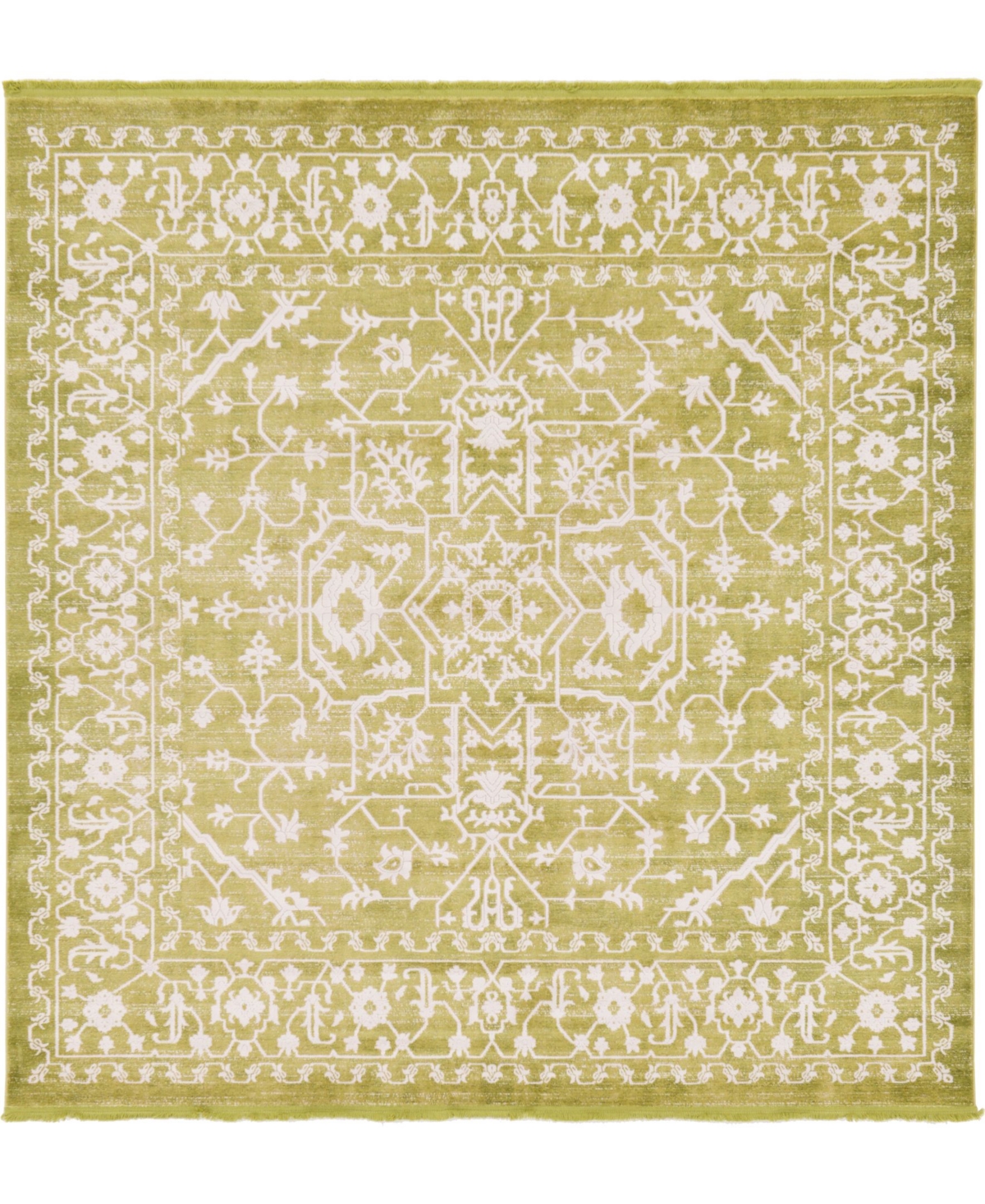 Bayshore Home Norston Nor1 8' x 8' Square Area Rug - Light Green