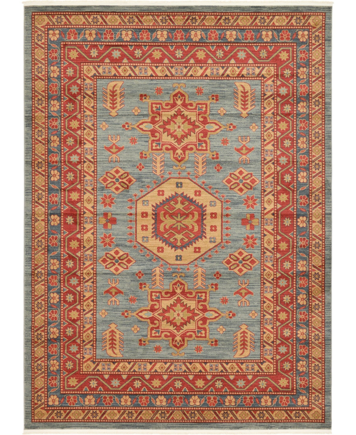 Bayshore Home Harik Har1 Light Blue 8' x 11' Area Rug - Light Blue