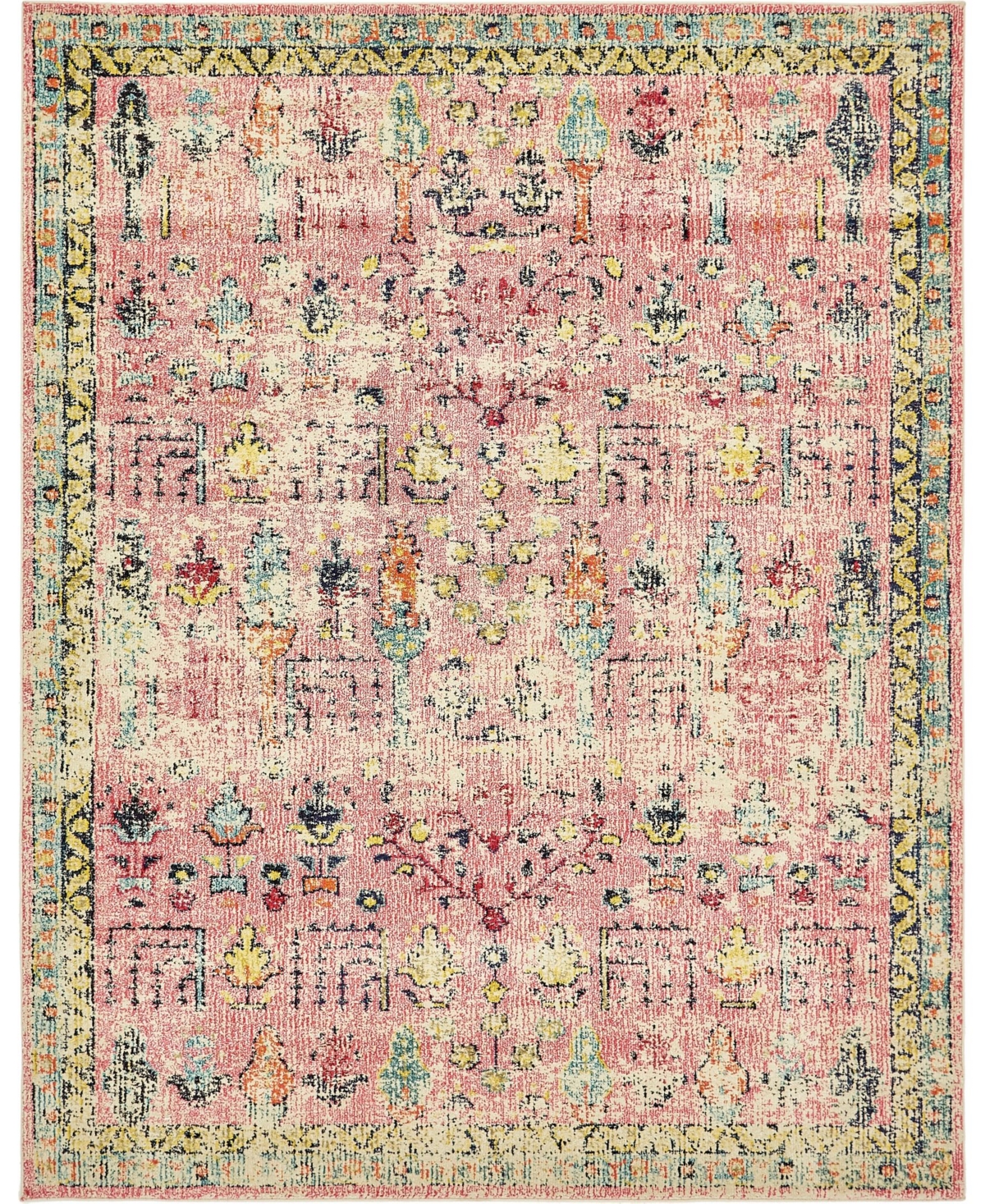 Bayshore Home Newhedge Nhg6 8' x 10' Area Rug - Pink