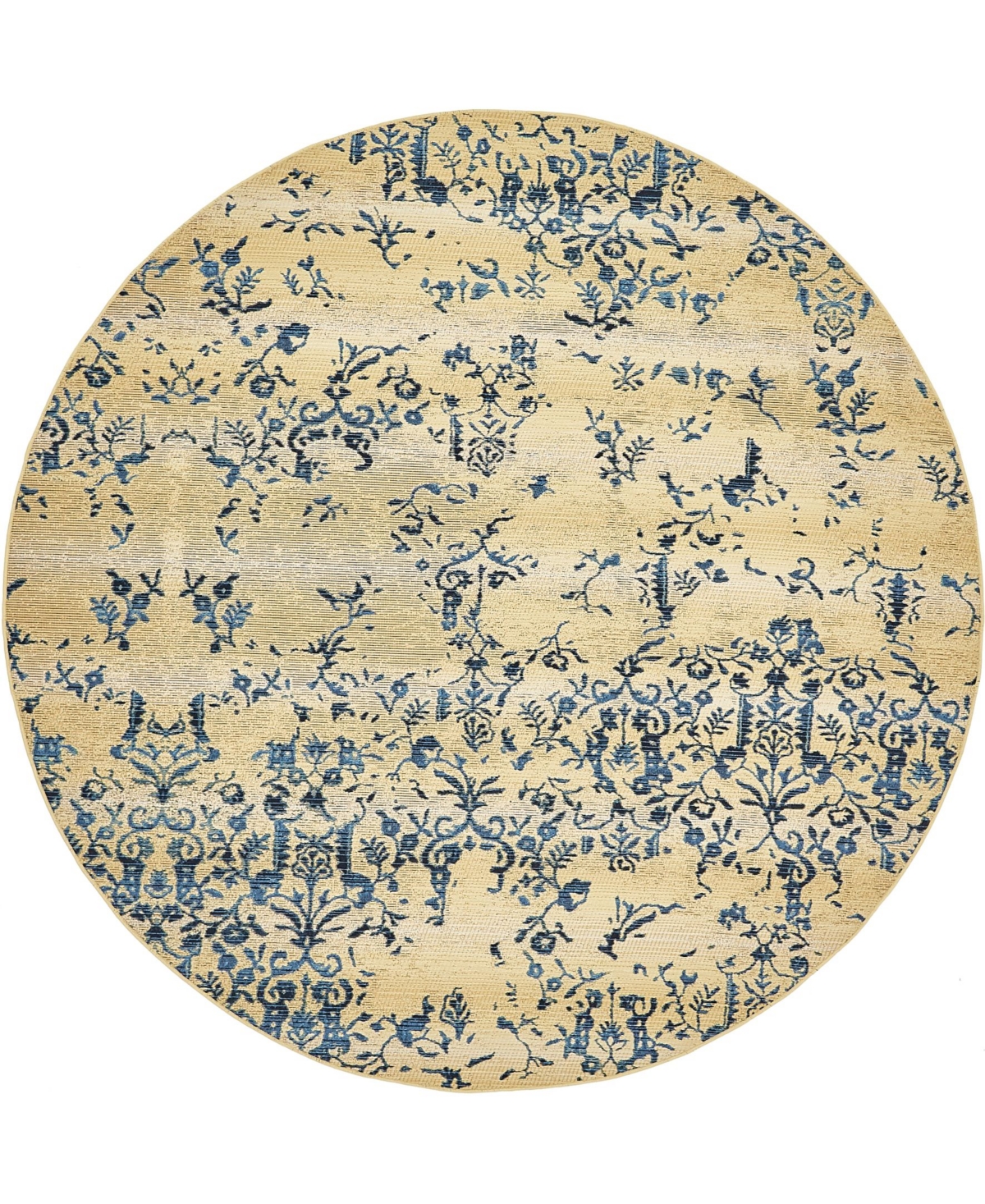 Bayshore Home Outdoor Pashio Pas2 Beige 8' x 8' Round Area Rug - Beige