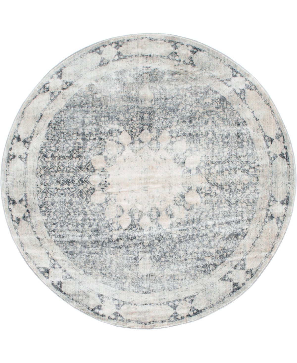 Bayshore Home Agostina Ago1 8' x 8' Area Rug - Gray