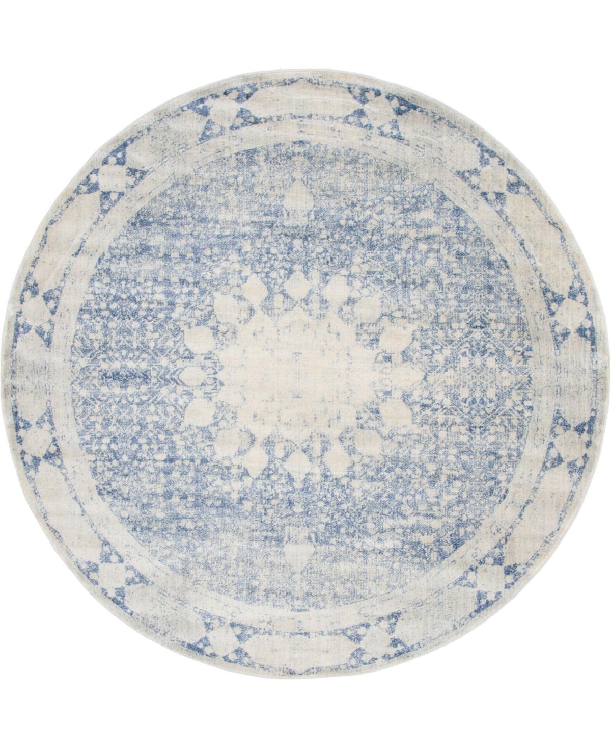 Bayshore Home Agostina Ago1 8' x 8' Area Rug - Navy Blue