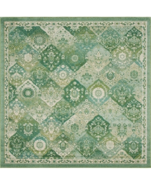 Bridgeport Home Closeout! Bayshore Home Lorem Lor2 8' X 8' Square Area Rug In Green