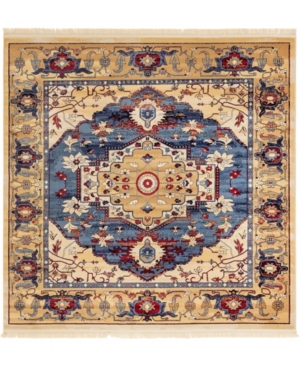 Bridgeport Home Borough Bor3 Blue 8' x 8' Square Area Rug
