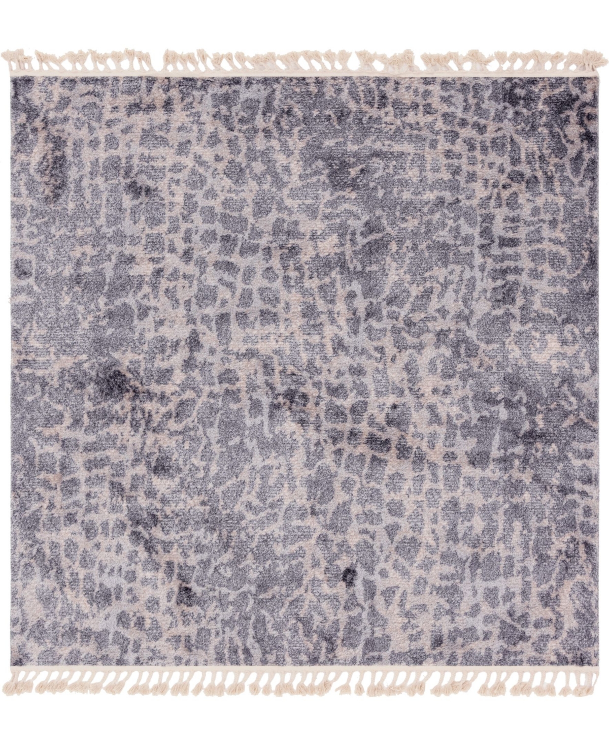 Bayshore Home Outdoor Levia Lev3 7' 7in x 7' 7in Square Area Rug - Gray