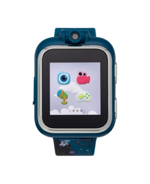 image of PlayZoom Kids Smartwatch with Navy Outer Space Printed Strap