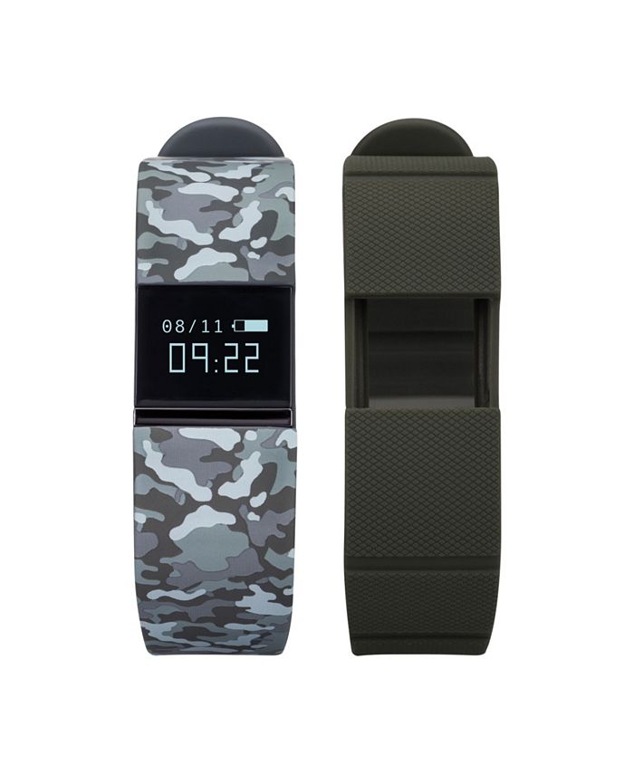 iTouch iFitness Activity Tracker with Gray Camo Strap and Bonus Olive