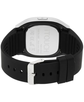 iTouch Smartwatch Silver Case with Black Strap
