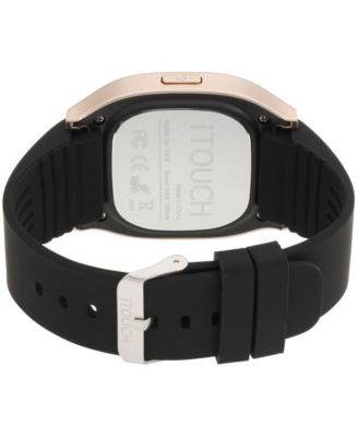iTouch Smartwatch Rose Gold Case with Black Strap