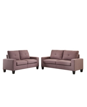 Acme Furniture Platinum Ii Sofa And Loveseat In Brown