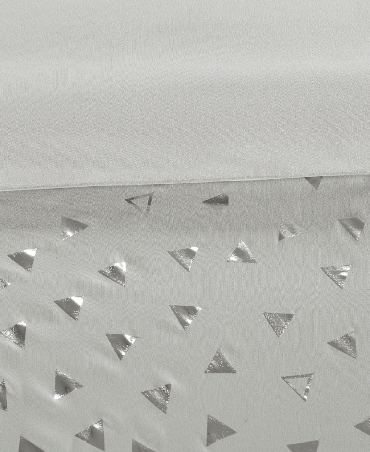 Shop Intelligent Design Closeout!  Zoey King/california King 5-pc. Metallic Triangle Print Comforter Set In Grey,silver