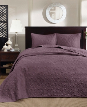 Madison Park Quebec Quilted 3-pc. Bedspread Set, King In Purple