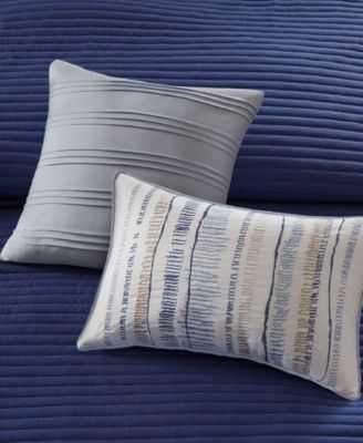 Marina Printed Seersucker 8-Pc. Comforter and Coverlet Set, King/California King