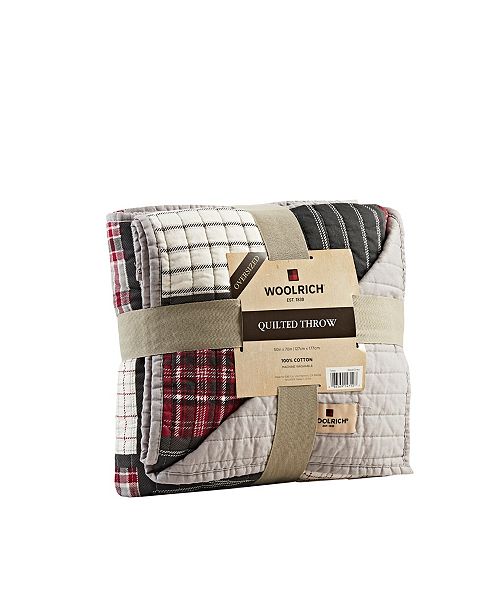 Woolrich Tulsa 50" x 70" Oversized Plaid Print Cotton Quilted Throw