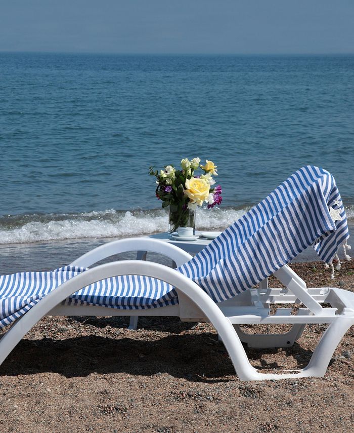 Linum Home - Fun in the Sun - Glittery Starfish Pestemal Beach Towel