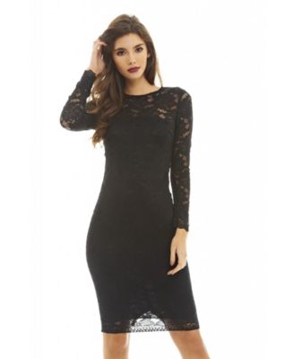 ax paris black crochet dress