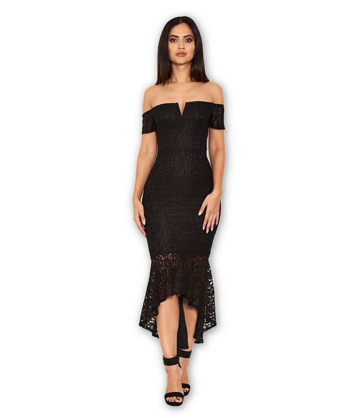 AX Paris Lace Bardot Fishtail Dress Macy s