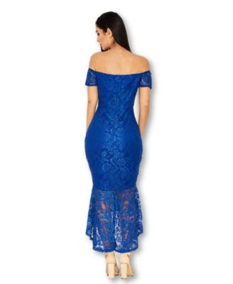 bardot fishtail dress