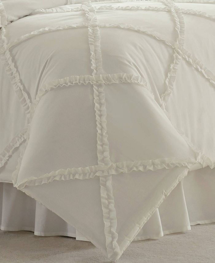 Laura Ashley Adelina White Duvet Set, King & Reviews Duvet Covers