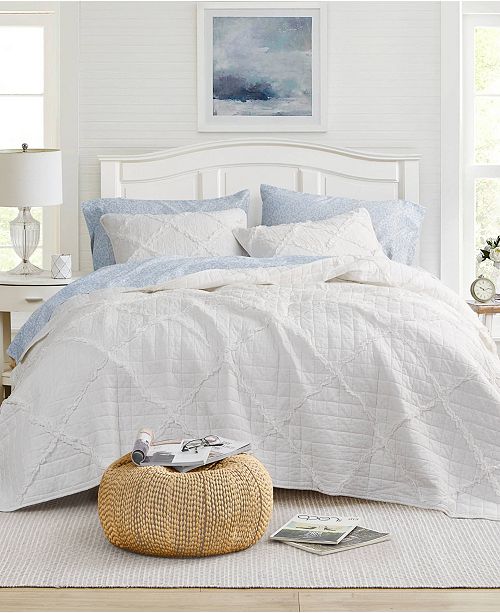 Laura Ashley Maisy White Quilt Set Full Queen Reviews Quilts
