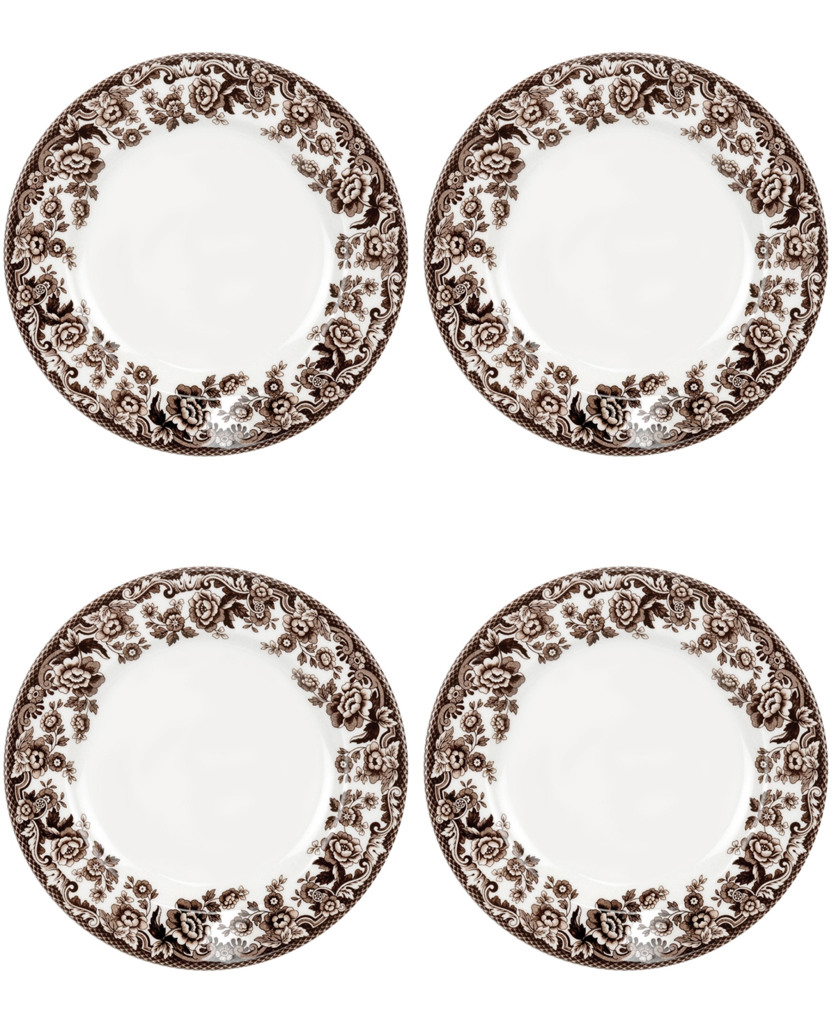 Delamere Salad Plates, Set of 4 - Brown