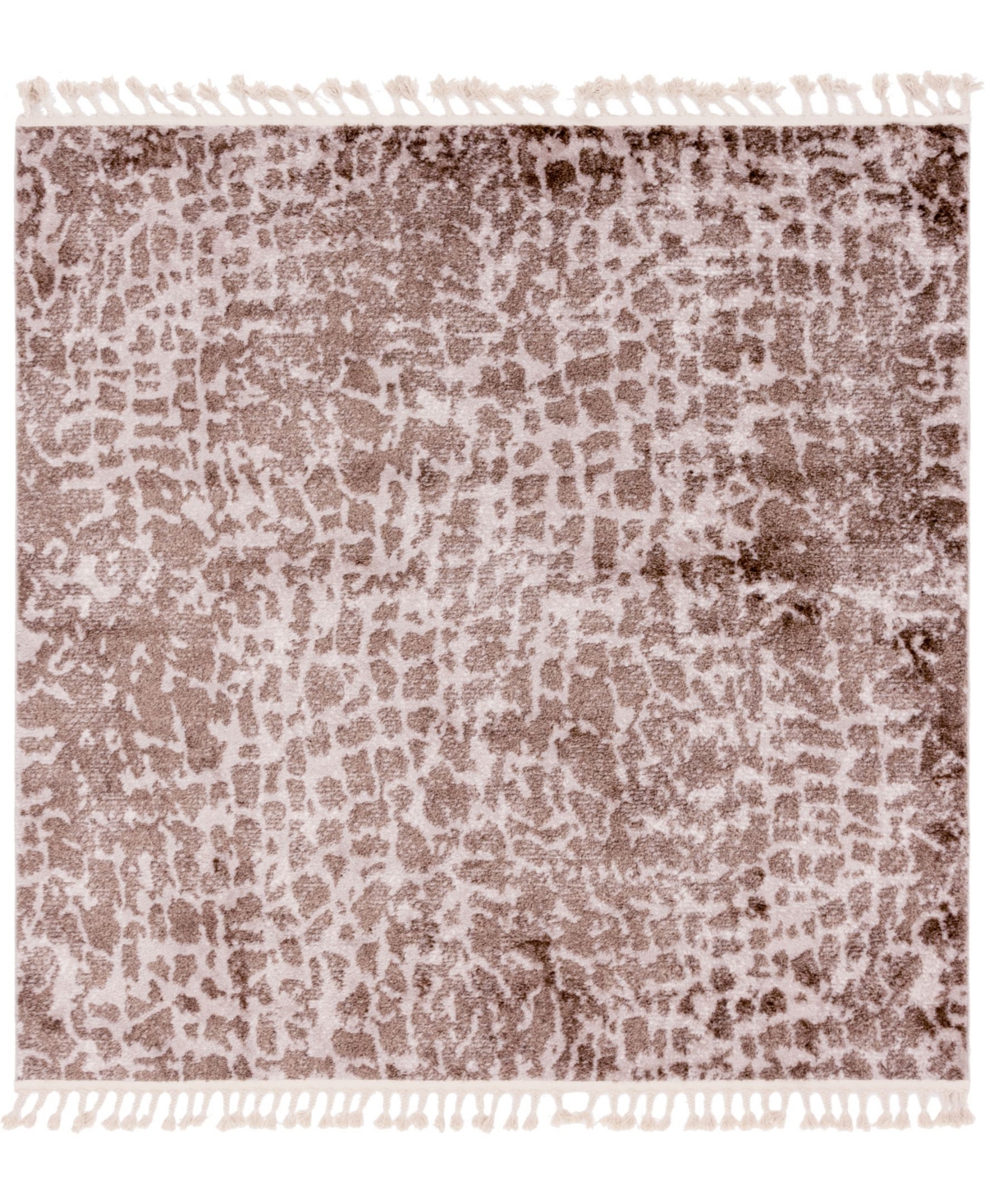 Bayshore Home Outdoor Levia Lev3 7' 7in x 7' 7in Square Area Rug - Brown