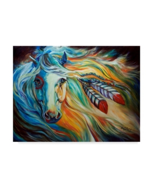 Trademark Global Marcia Baldwin 'breaking Dawn Indian War Horse' Canvas Art In Multi