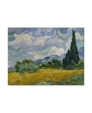 Trademark Global Vincent Van Gogh 'wheat Field With Cypresses' Canvas Art In Multi