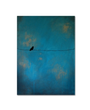 Trademark Global Nicole Dietz 'lone Bird Blue' Canvas Art In Multi