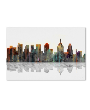 Trademark Global Marlene Watson 'philadelphia Pennsylvania Skyline' Canvas Art In Multi